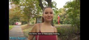 Hot NEW Blonde with Amazing Natural Tits Removes Condom to Fuck Raw