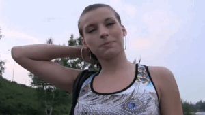 Fucking a Tall Brunette on Public Pathway